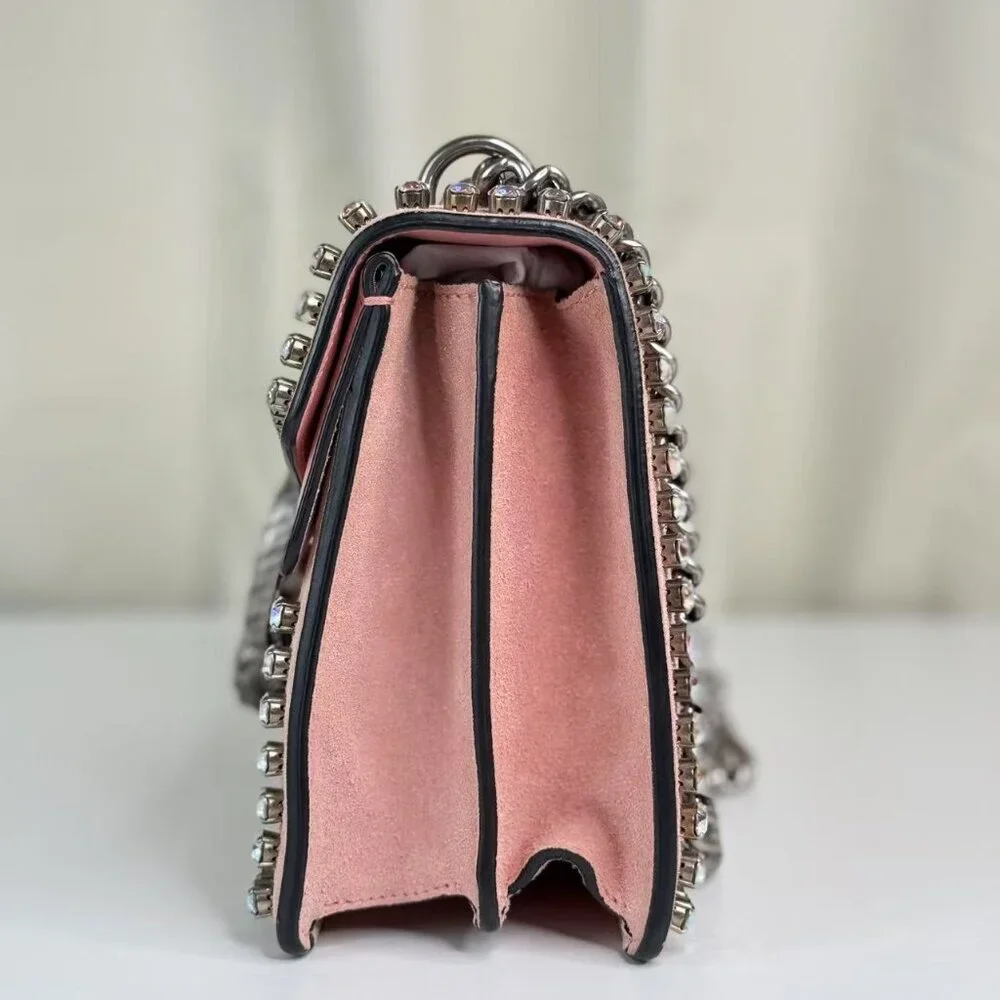 Gucci Pink Velvet Medium Dionysus Shoulder Bag with Crystal Embellishments - Picture 3 of 9